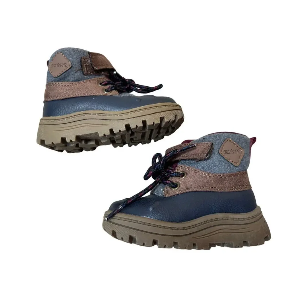 CARTERS baby/Toddler High Top boots; size 4, Brown